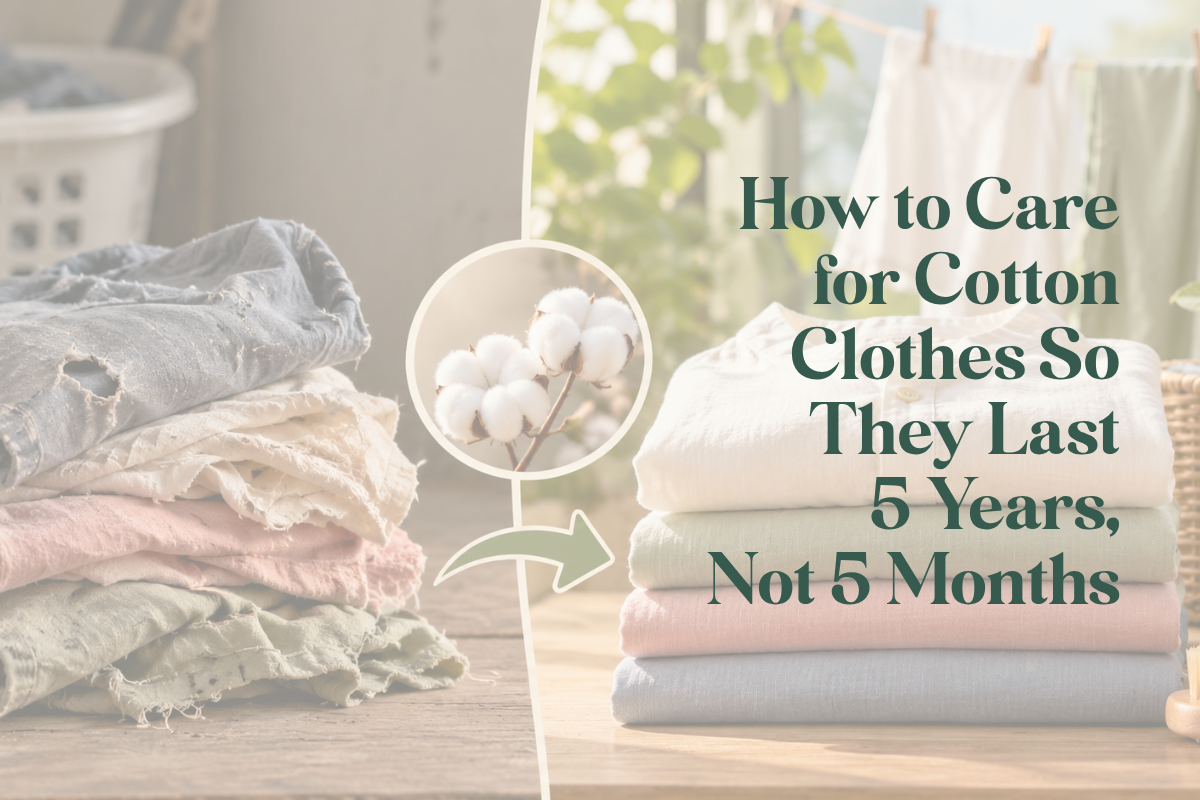 How to Care for Cotton Clothes So They Last 5 Years, Not 5 Months